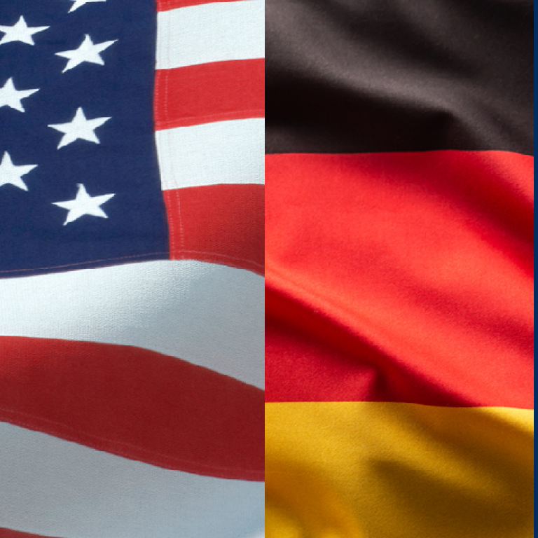 U.S. and German flags