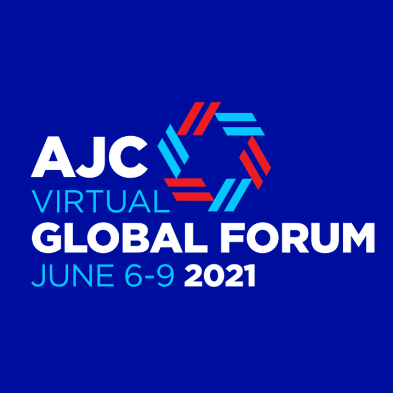 Graphic displaying AJC Virtual Global Forum Logo 2021