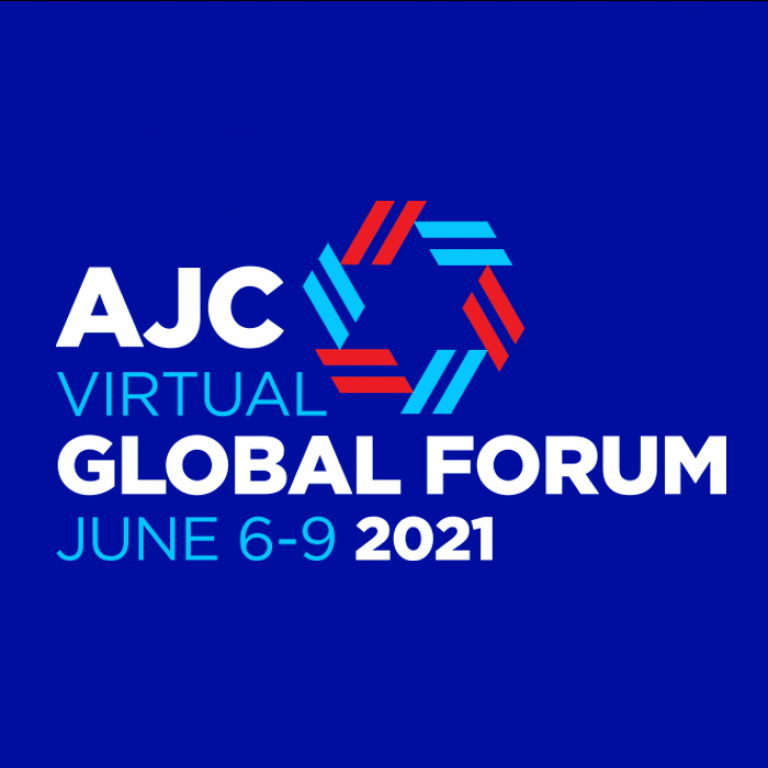 Graphic displaying AJC Virtual Global Forum Logo 2021