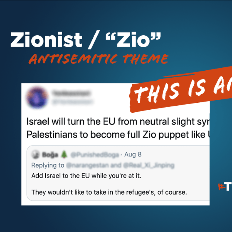 Zionist - "Zio" - This is Antisemitic - Translate Hate