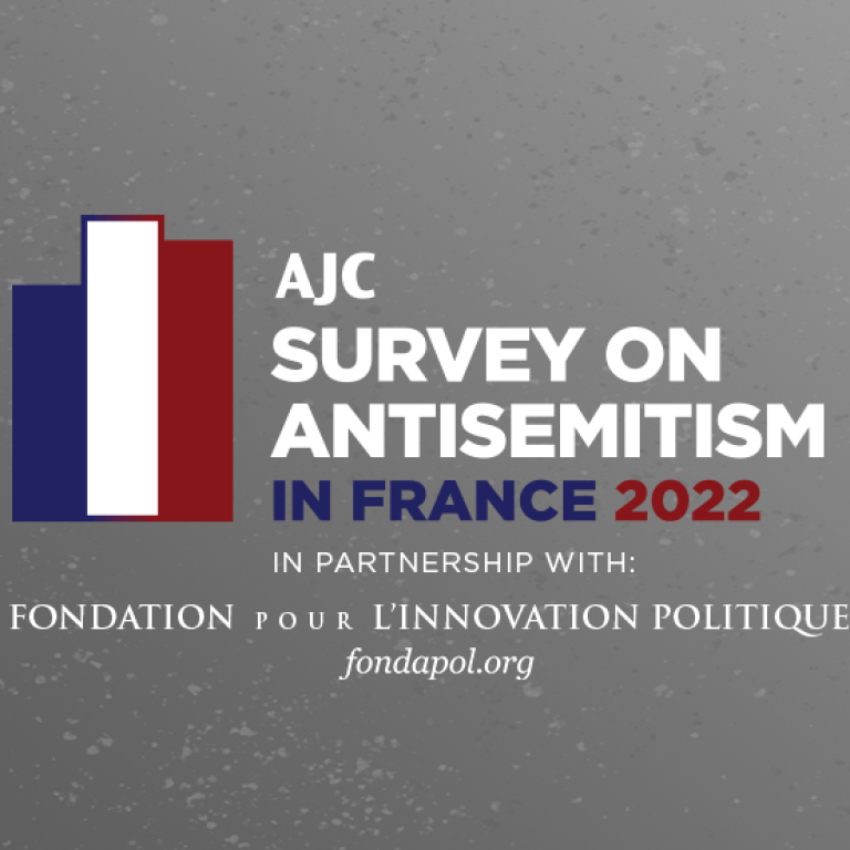 AJC Survey of Antisemitism in France 2022 in partnership with Fondation pour L'Innovation Politique