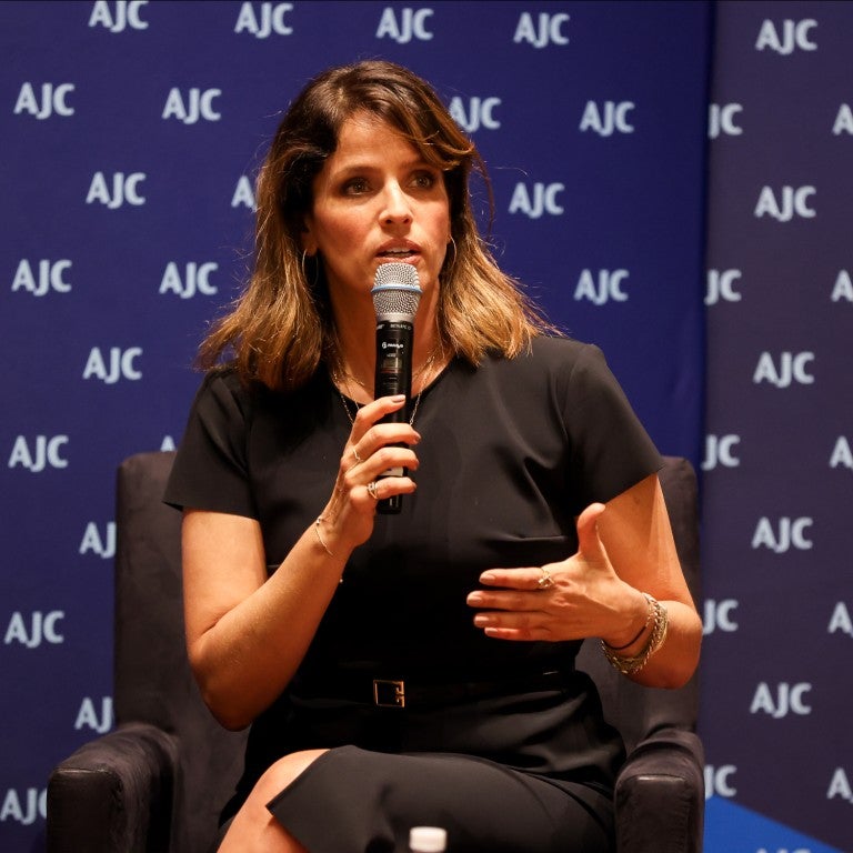 Noa Tishby speaking at AJC Global Forum 2022