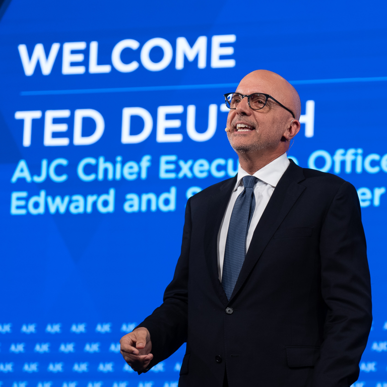 AJC CEO Ted Deutch giving Opening Remarks at AJC Global Forum 2023