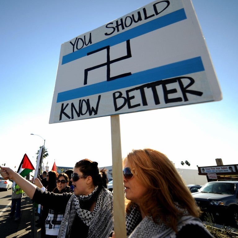 Swastika on Israel Flag