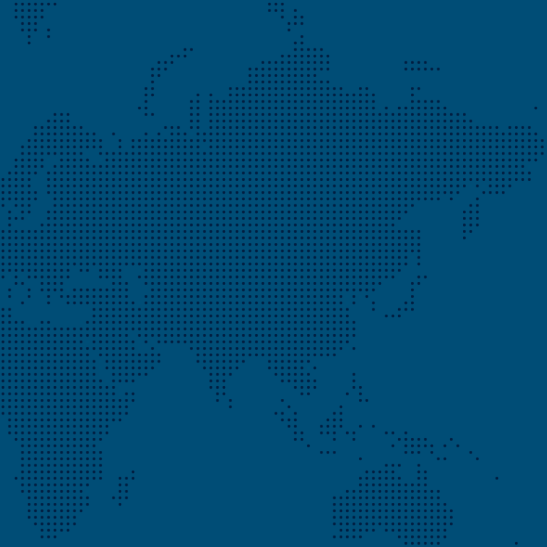 Map on blue background