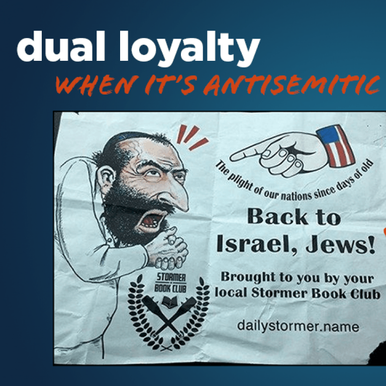 dual loyalty - when this is Antisemitic - Translate Hate