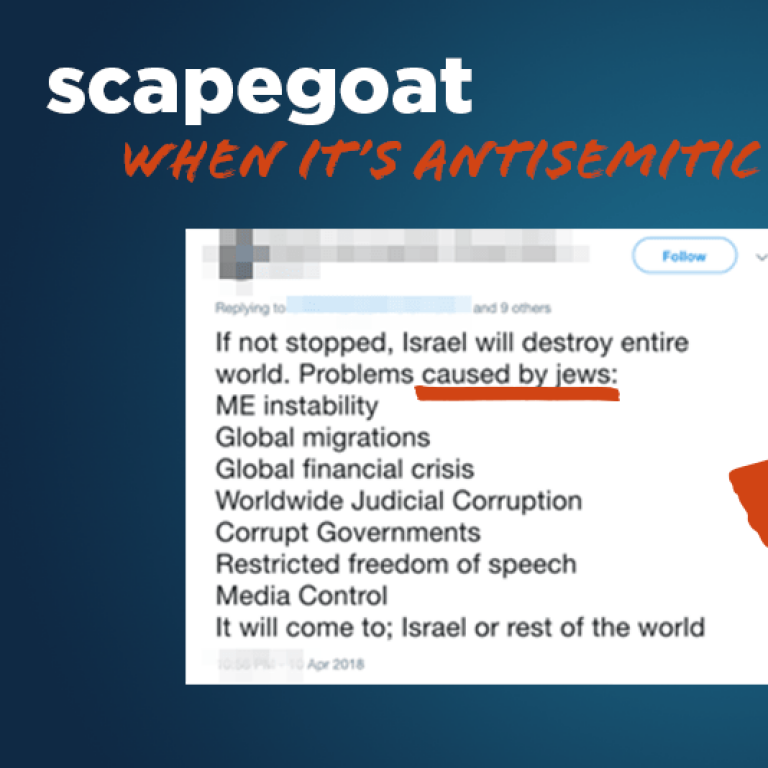 scapegoat - see when this is Antisemitic - Translate Hate