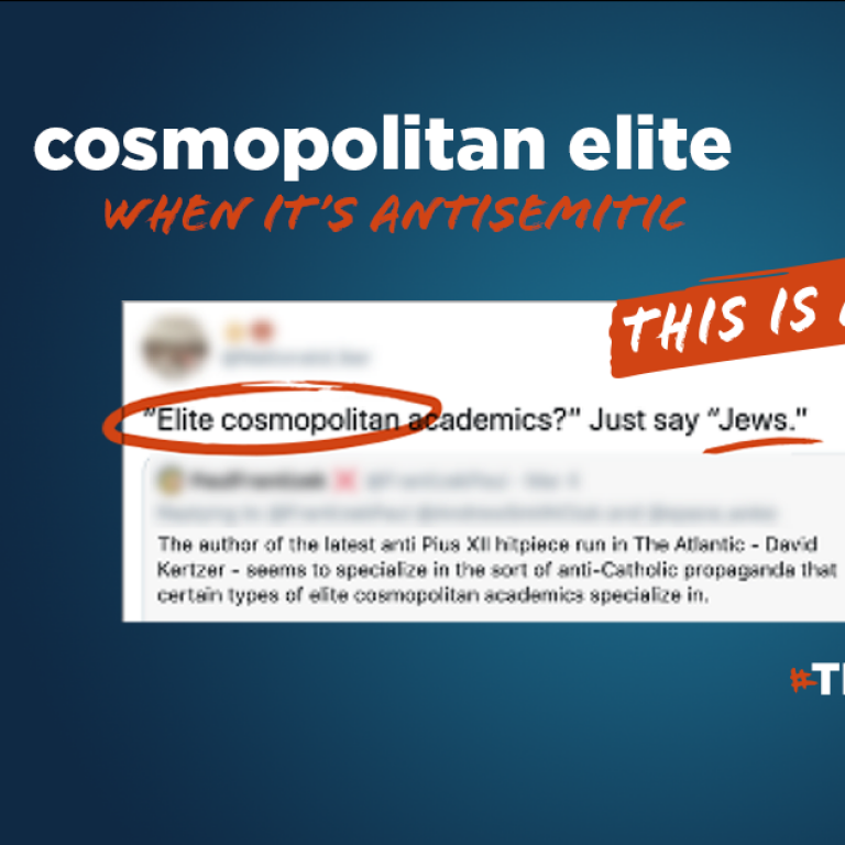 cosmopolitan elite - when this is Antisemitic - Translate Hate