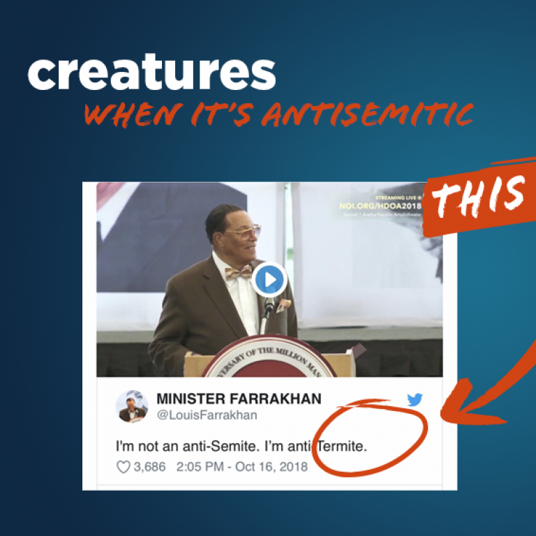 creatures - This tweet is antisemitic - Translate Hate